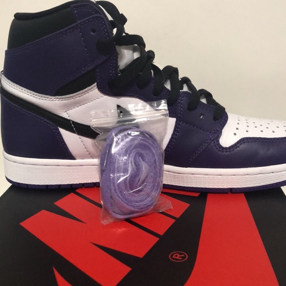 Nike Air Jordan 1 Retro High OG Court Purple 2.0 Shoe Men's Size 10 555088-500 - Picture 7 of 9